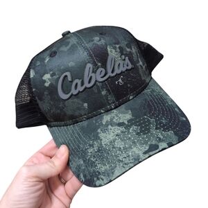 NWOT Cabela's Camo Hat OSFM Hunter Green and black Mesh Back Adjustable